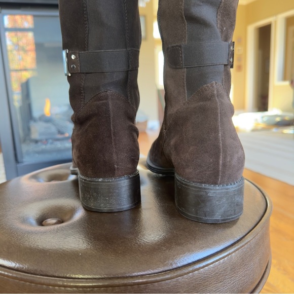 Brown Suede Knee-High Boots - Picture 6 of 8